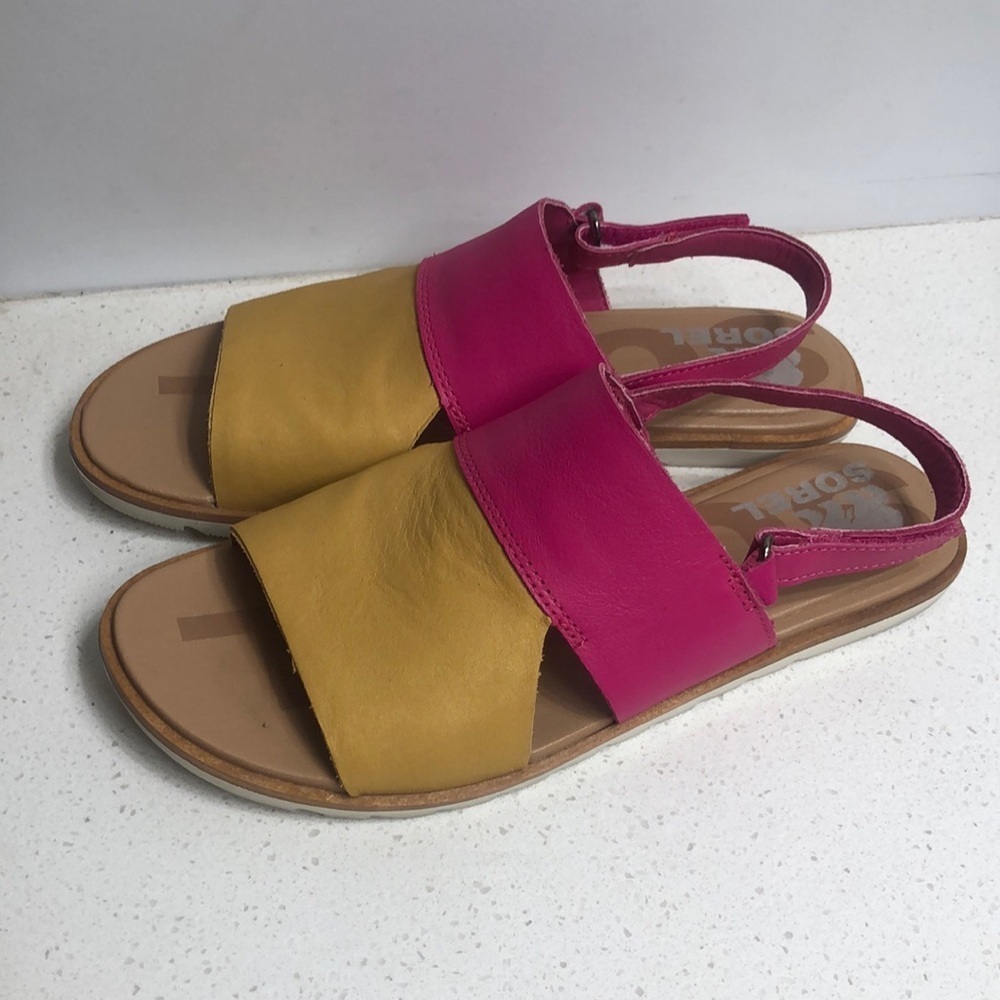 Sorel Ella II Slingback Sandals Pink Tan 6 - Picture 2 of 8